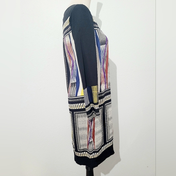 Diane von Furstenberg Silk Blend Shift Dress Women’s Size 6 Geometric Print - Picture 3 of 13